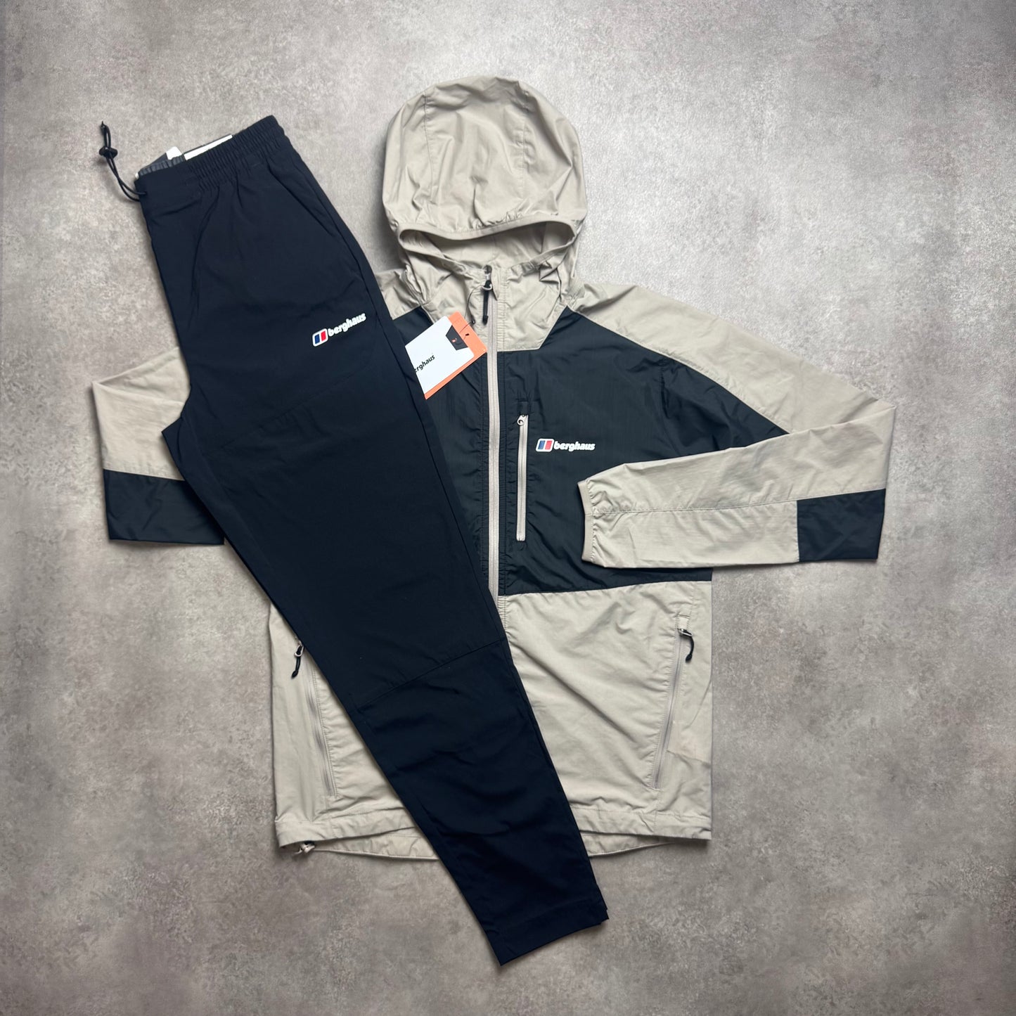 BERGHAUS ELTERDALE THERAN TRACKSUIT - BLACK / TAUPE