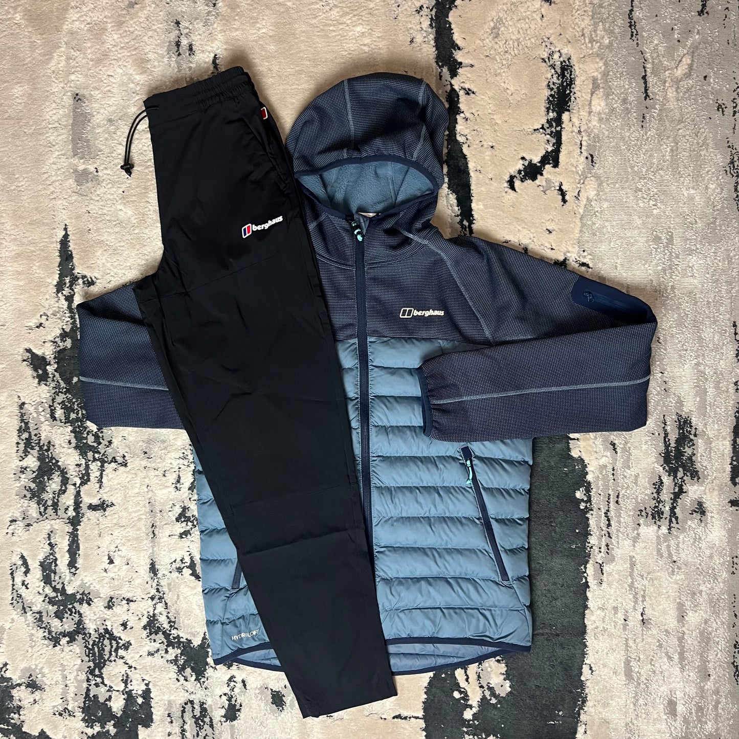 BERGHAUS HYBRID JACKET THERAN TRACKSUIT - SKY BLUE / BLACK