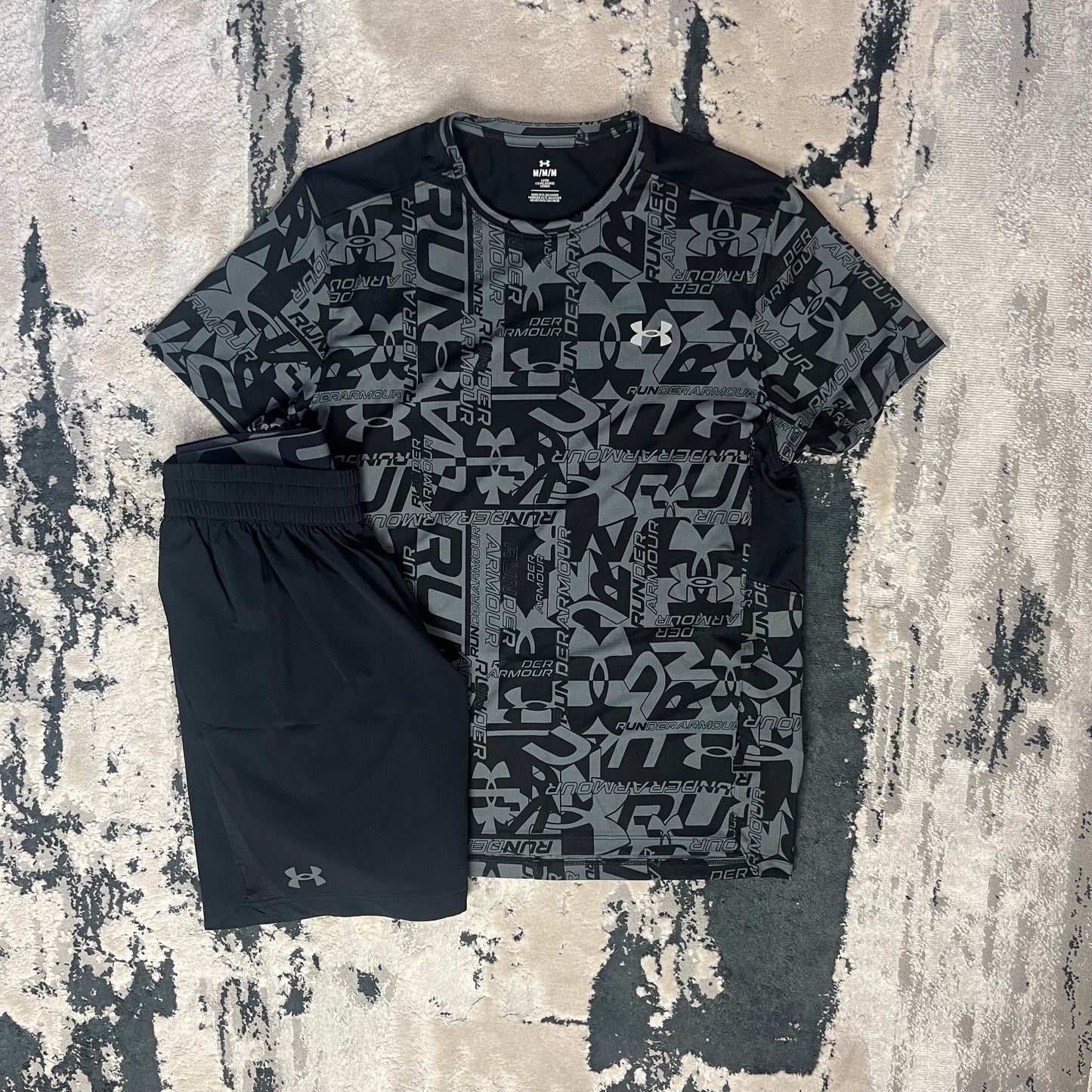 UNDER ARMOUR CAMO PRINTED TEE & SHORT SET