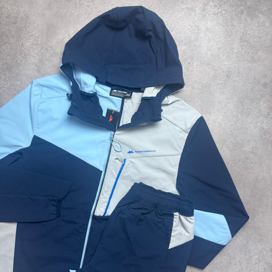 MONTERRAIN BLOCK WINDBREAKER SET - BLUE