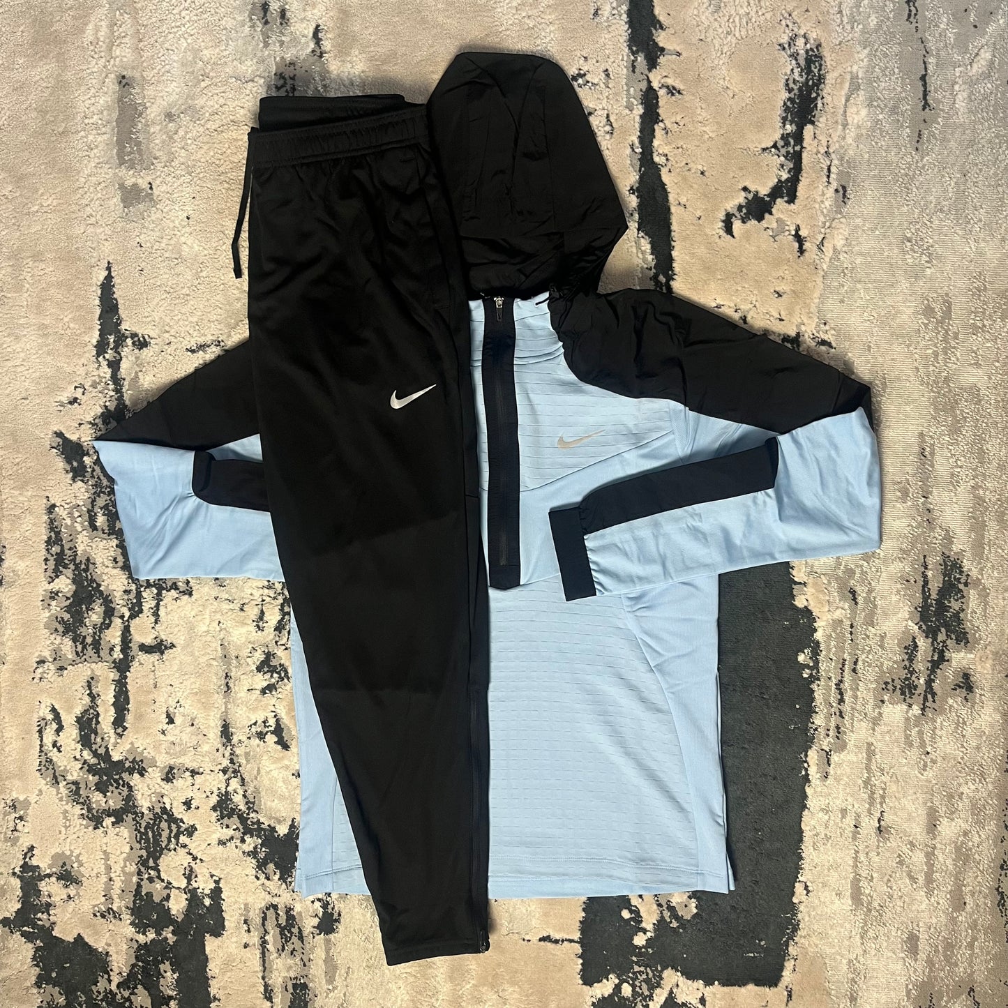NIKE PERFORMANCE HALF ZIP TRACKSUIT - LIGHT BLUE