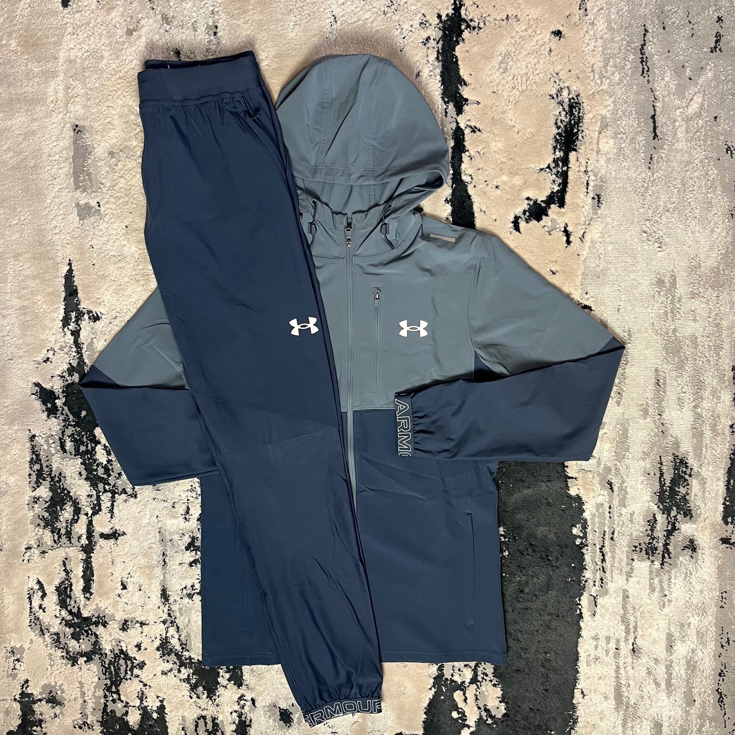 UNDER ARMOUR VANISH FULL ZIP HOODED TRACKSUIT - BLUE