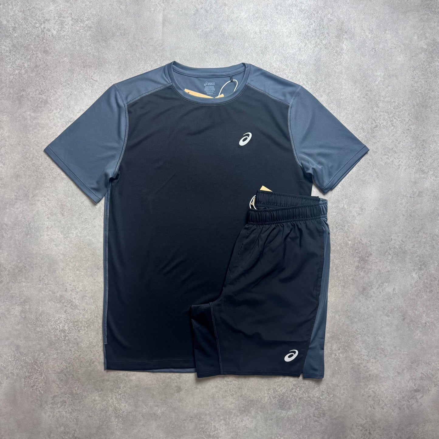ASICS CORE SHORT SET - BLACK / GREY