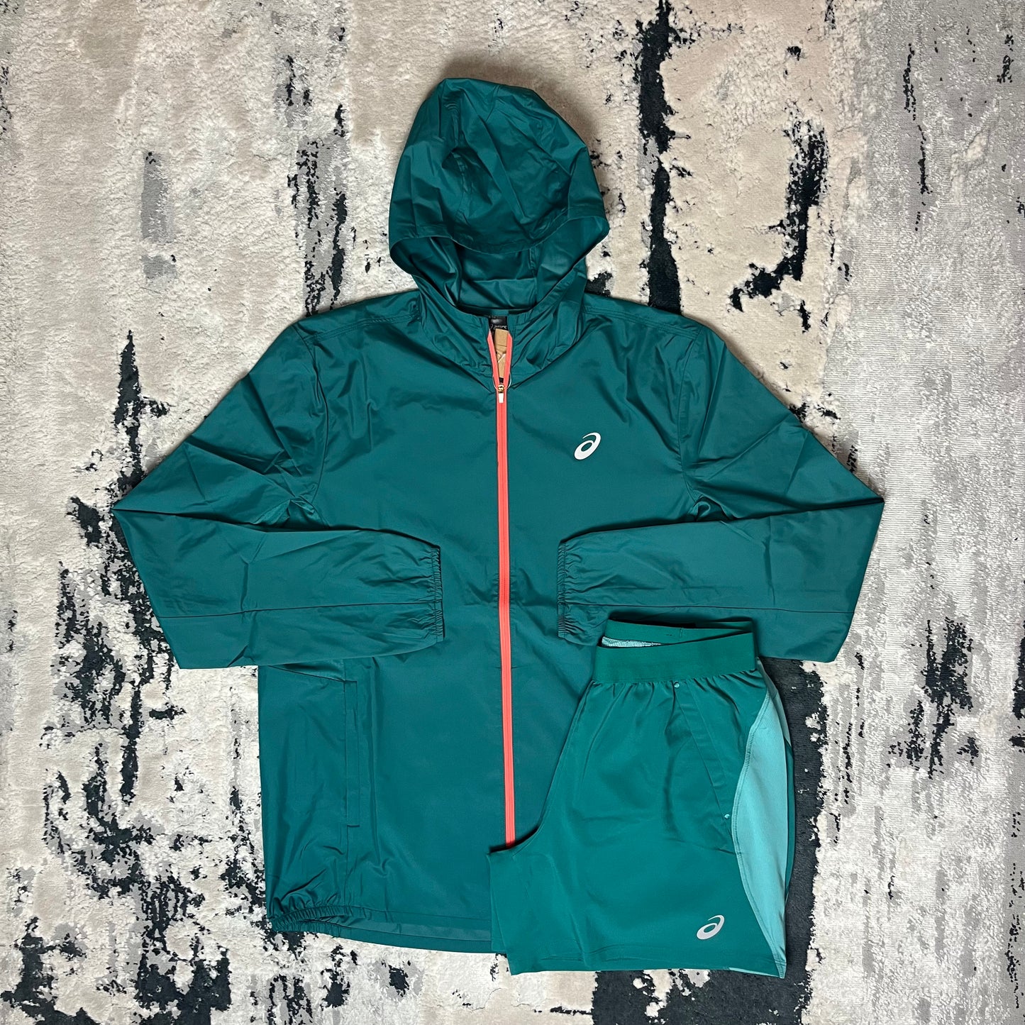 ASICS CORE WINDBREAKER SET - TEAL