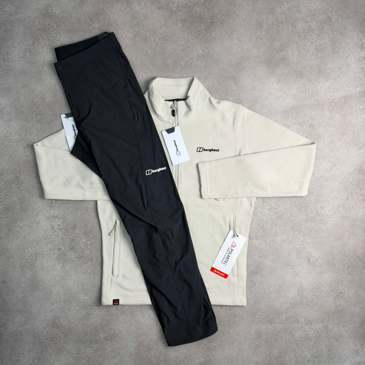 BERGHAUS PRISM FLEECE TRACKSUIT - BEIGE / BLACK