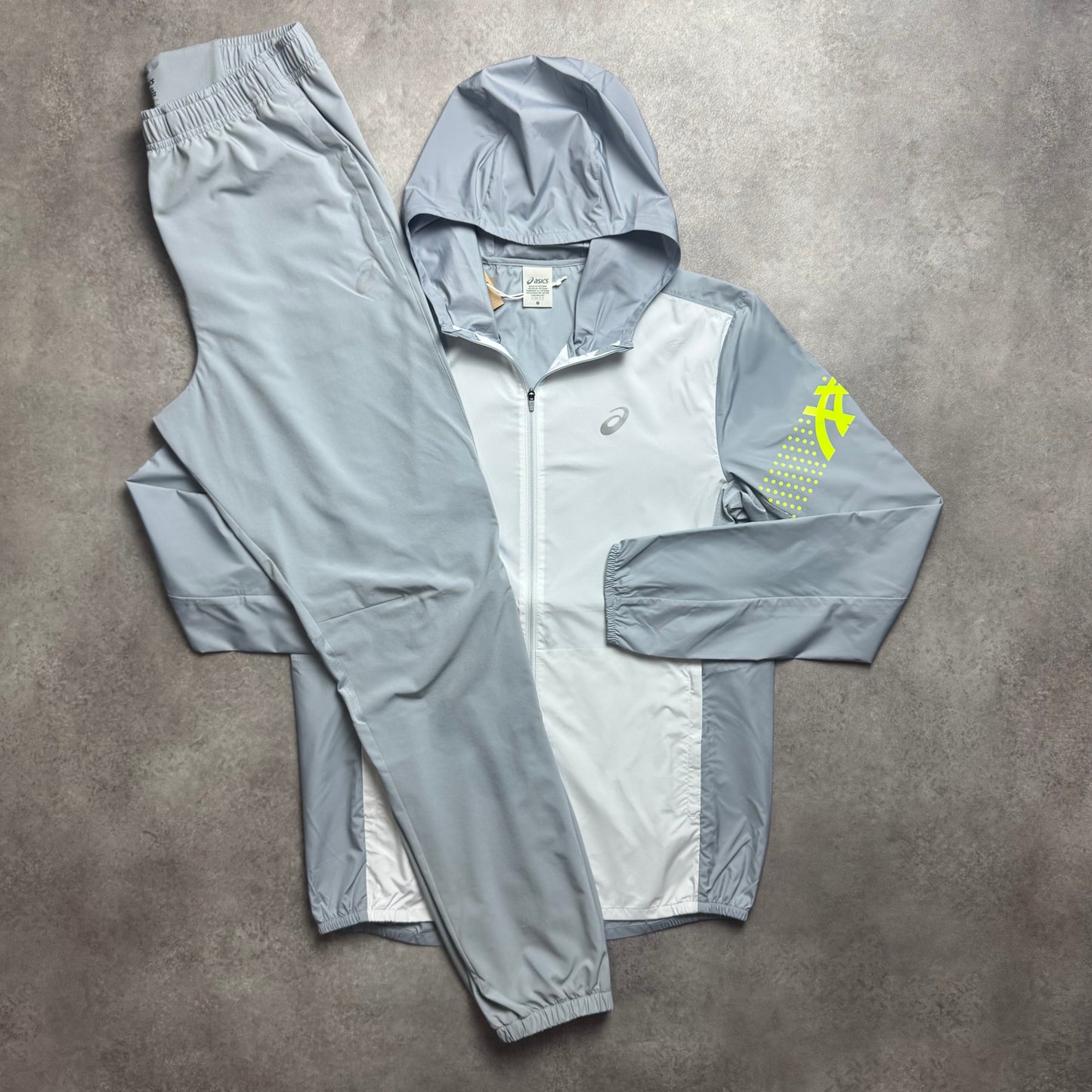 ASICS CORE TRACKSUIT - GREY / NEON