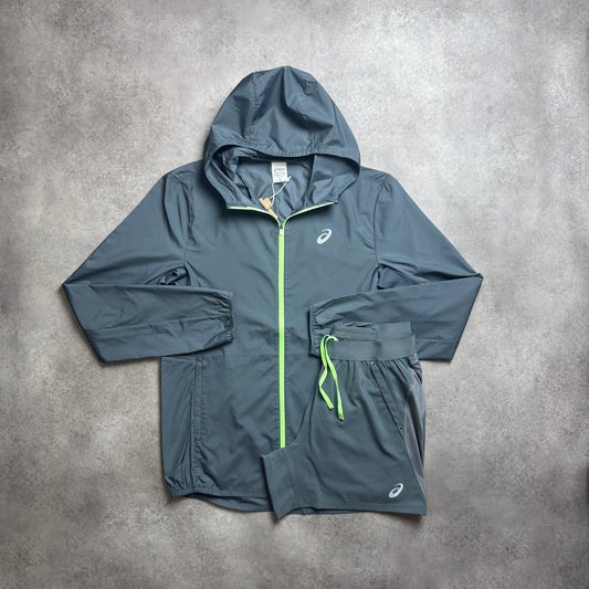 ASICS WOVEN SHORT SET - GREY / NEON