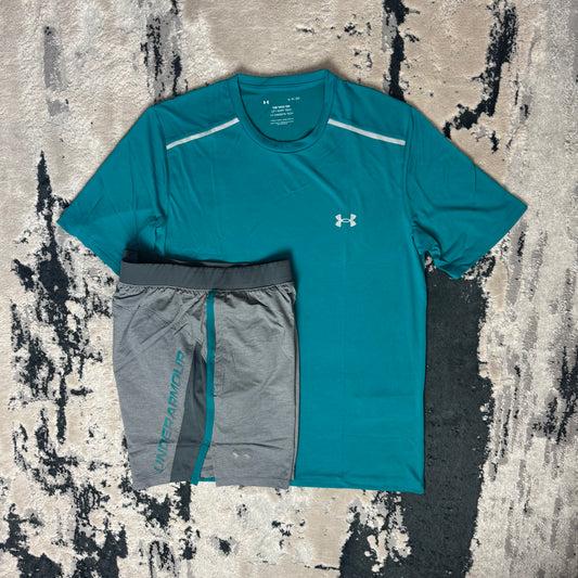 UNDER ARMOUR TECH SET - TEAL / GREY