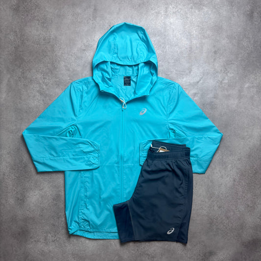 ASICS CORE WINDBREAKER SET - AQUA