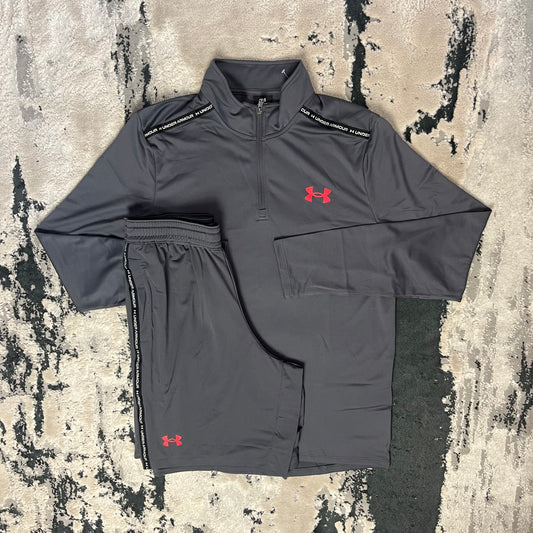 UNDER ARMOUR TECH 1/4 ZIP SET - GREY