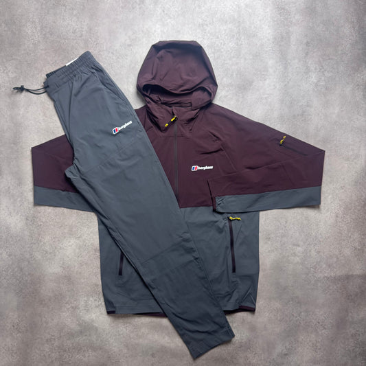 BERGHAUS THERAN TRACKSUIT - DARK RED / GREY