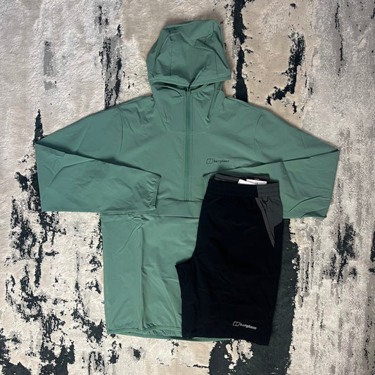 BERGHAUS WANDERMOOR SHORT SET - GREEN / BLACK