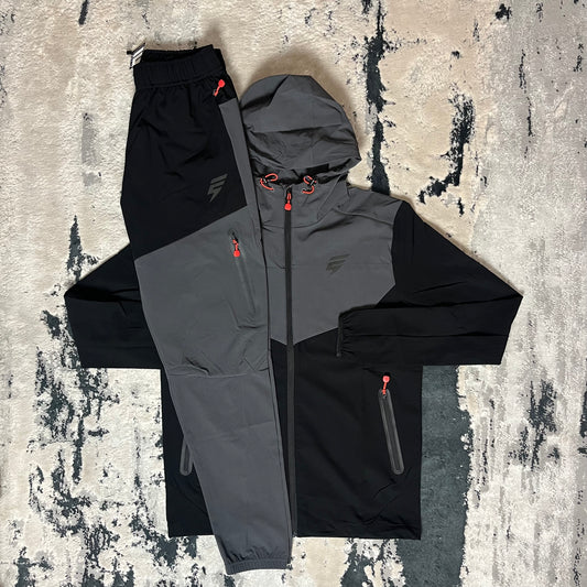 ELUDE GHOST TRACKSUIT - BLACK / COAL / RED