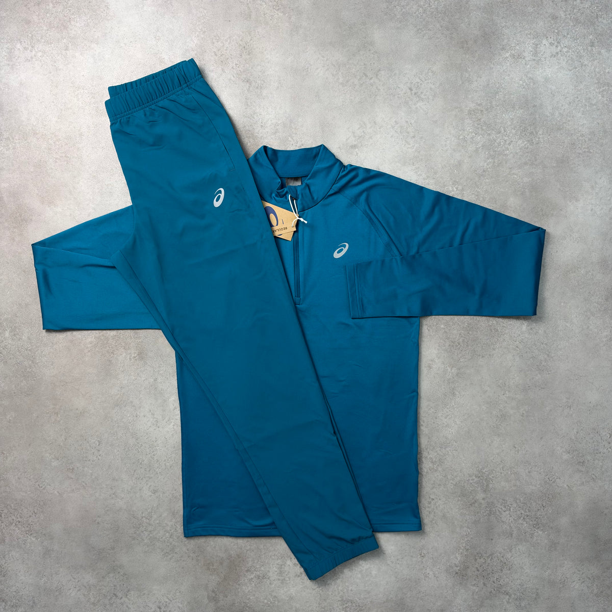 ASICS CORE 1/4 ZIP TRACKSUIT - BLUE