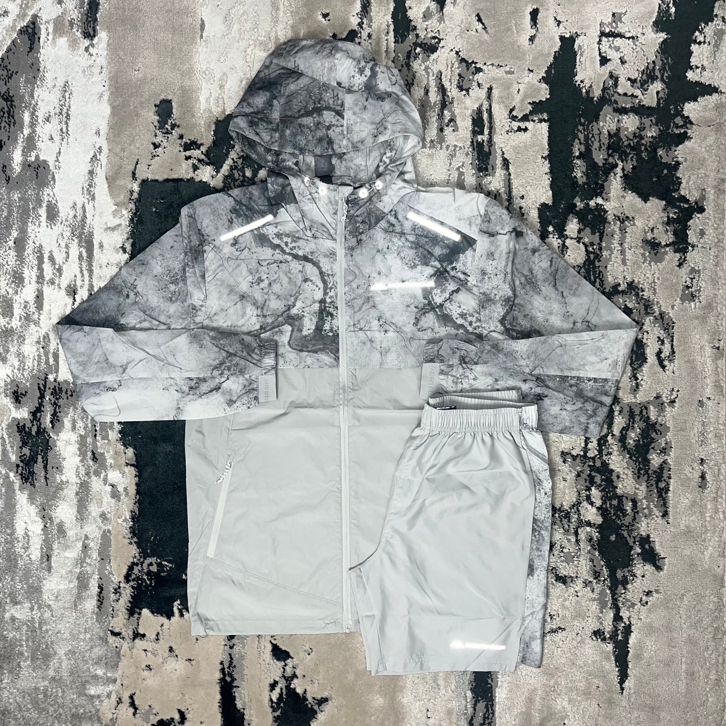 MONTERRAIN GLACIAR WINDBREAKER SET - WHITE / GREY