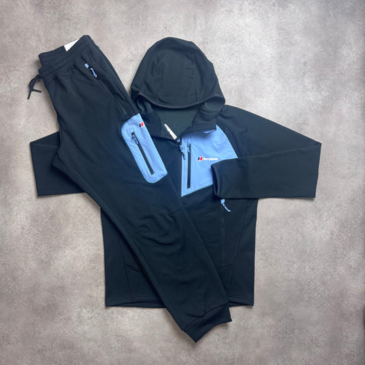 BERGHAUS PAVEY TRACKSUIT - BLACK / LIGHT BLUE