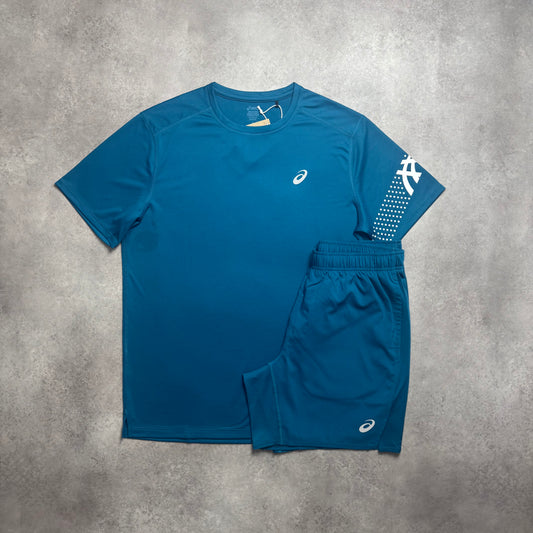 ASICS CORE SHORT SET - AQUA BLUE