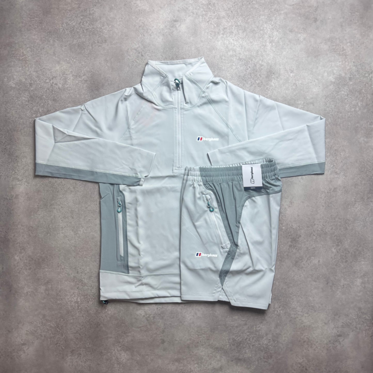 BERGHAUS 1/4 ZIP WAVER SHORT SET - GREY
