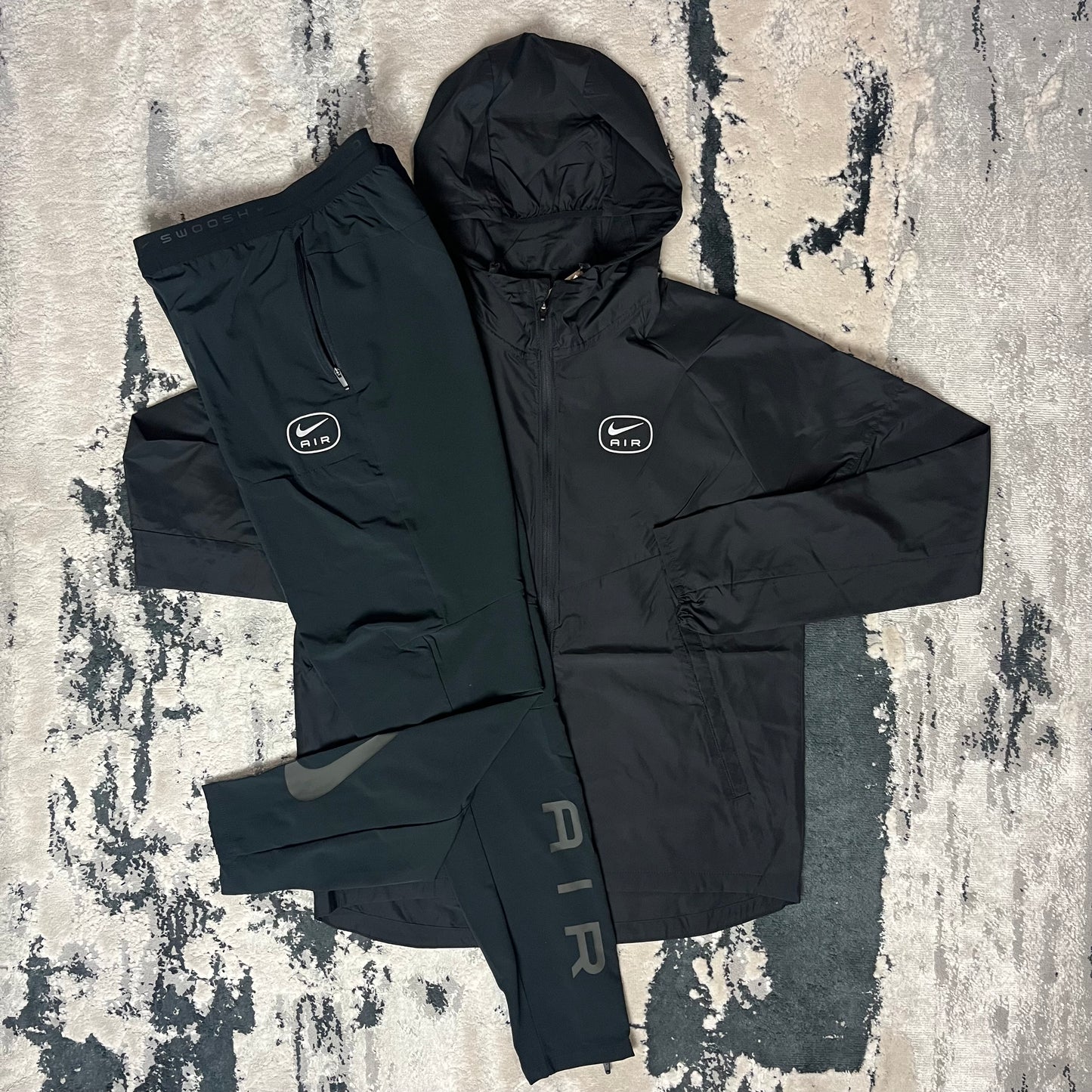 NIKE DRI FIT AIR SWOOSH TRACKSUIT - BLACK