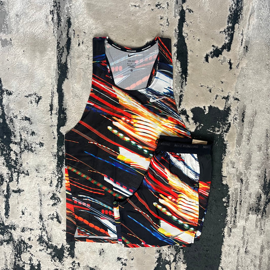 NIKE FAST PRINT VEST SET - MULTI COLOUR