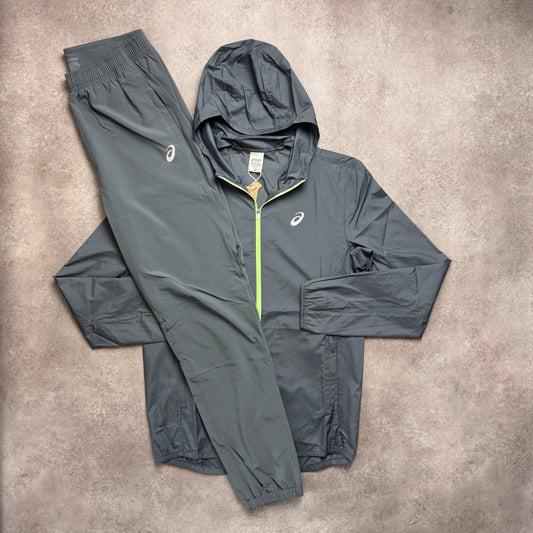 ASICS WOVEN TRACKSUIT - GREY / LIME