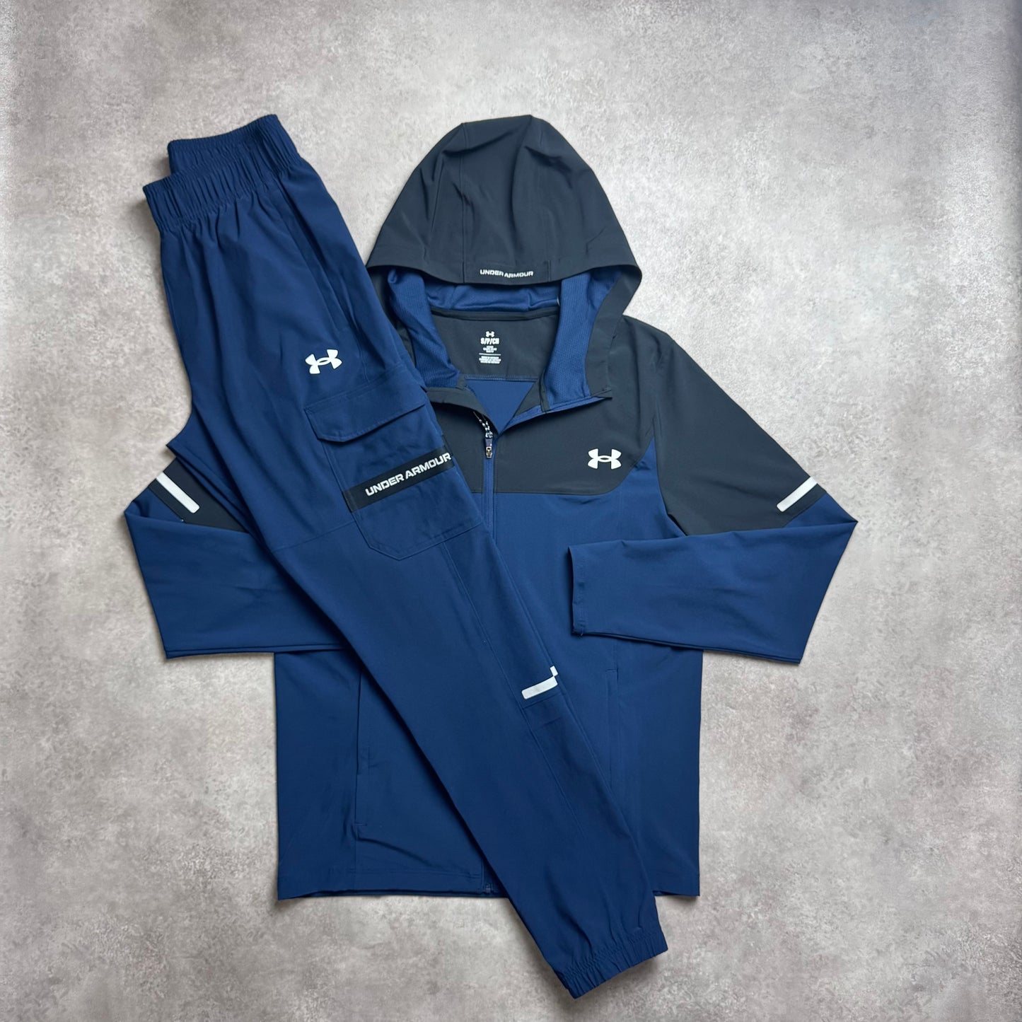 UNDER ARMOUR TECH WOVEN TRACKSUIT - NAVY / BLACK