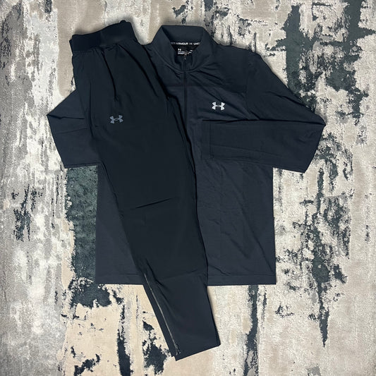 UNDER ARMOUR VANISH HALF ZIP STORM TRACKSUIT - BLACK