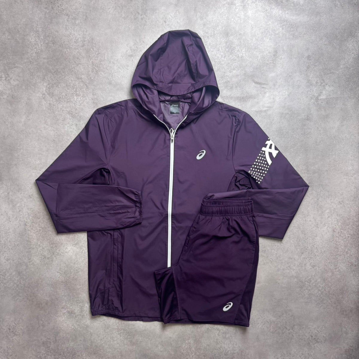 ASICS ICON WINDBREAKER SET - RUBY