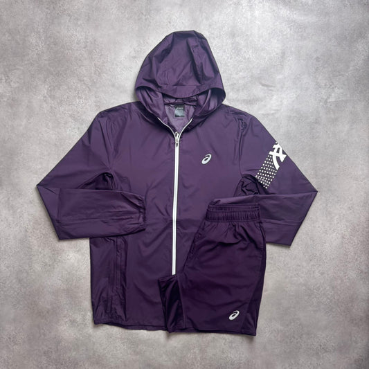 ASICS ICON WINDBREAKER SET - RUBY