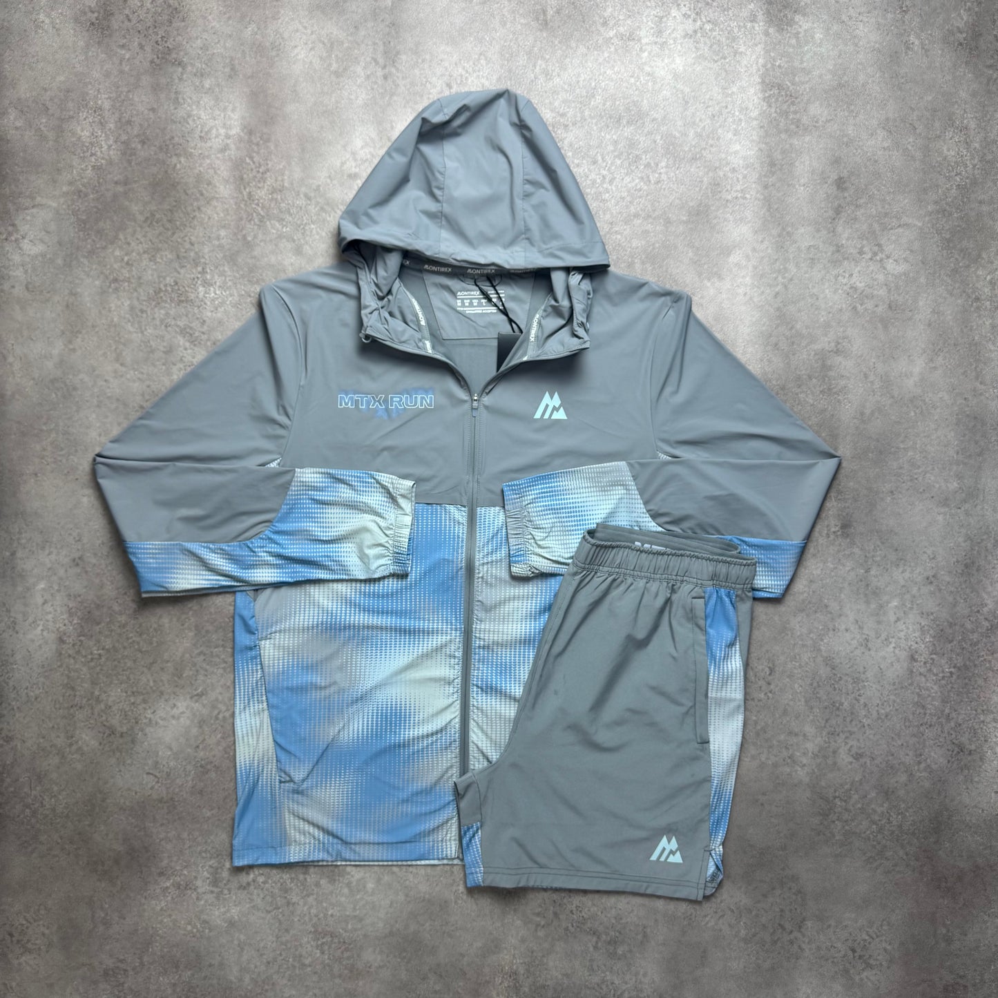 MONTIREX MTX RUN WINDBREAKER SET -GREY / BLUE