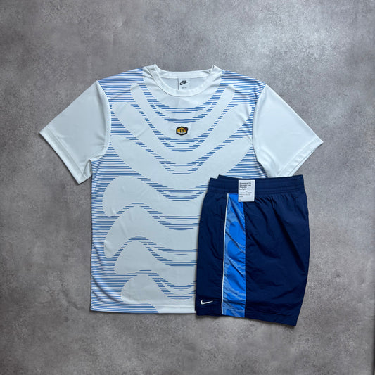 NIKE TN+ SPORTSWEAR SET - WHITE / BLUE