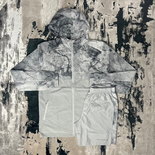 MONTERRAIN GLACIAR WINDBREAKER SET - WHITE / GREY