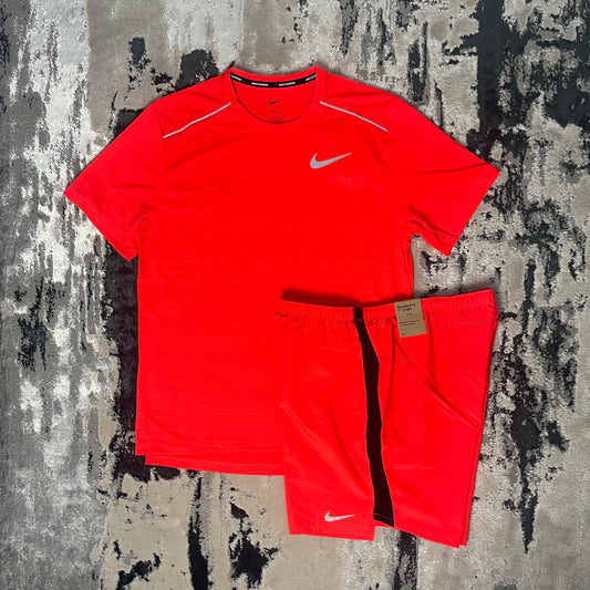 NIKE DRI FIT MILER & CHALLENGER SET - BRIGHT CRIMSON