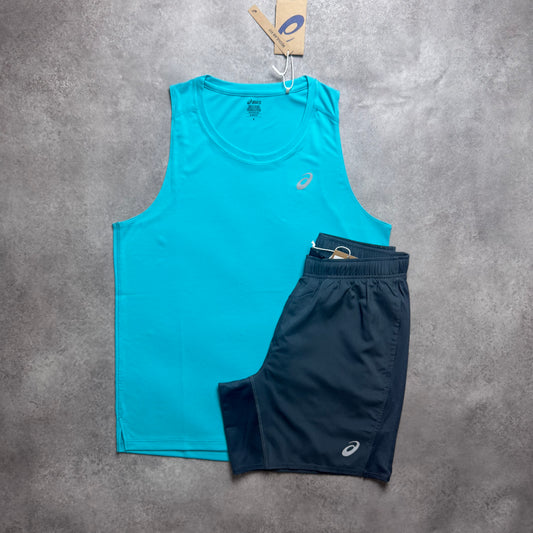 ASICS CORE VEST SET - AQUA / GREY