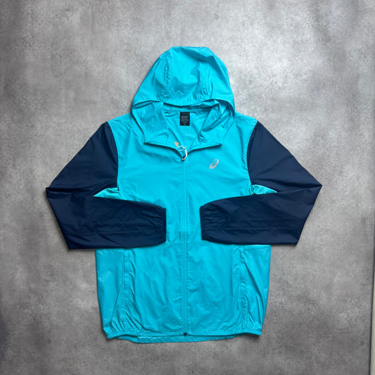 ASICS CORE WINDBREAKER - AQUA / NAVY