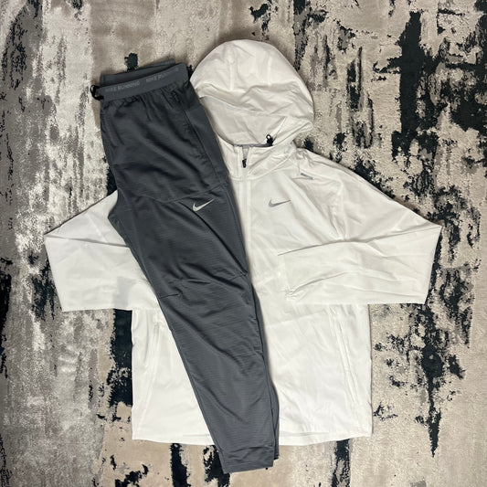 NIKE REPEL WINDBREAKER TRACKSUIT SET  - WHITE / GREY