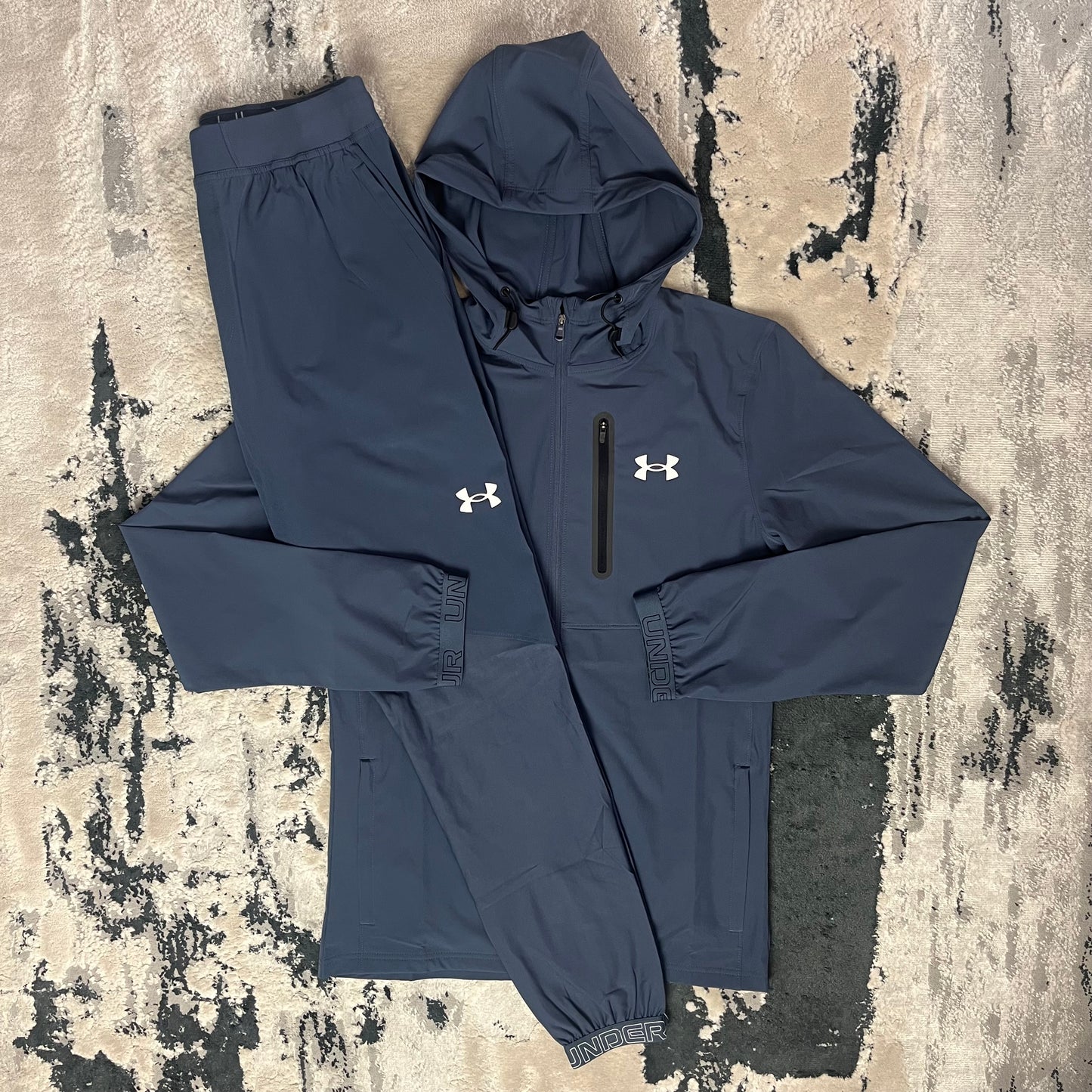 UNDER ARMOUR VANISH FULL ZIP HOODED TRACKSUIT - LAPIS BLUE